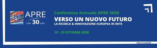 “VERSO UN NUOVO FUTURO” Conferenza APRE 2020, 19 – 23 ottobre on line